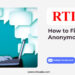 How to File an Anonymous RTI?
