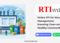 Online RTI for Waste Management