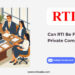 RTI in Private Company