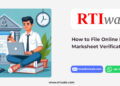 Online RTI for Marksheet Verification