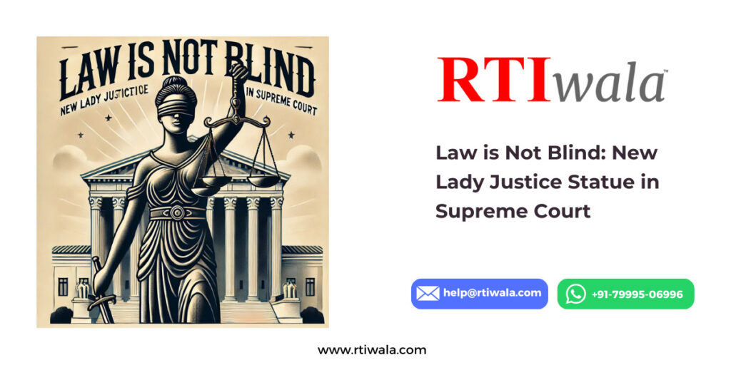 New Lady Justice Statue in Supreme court