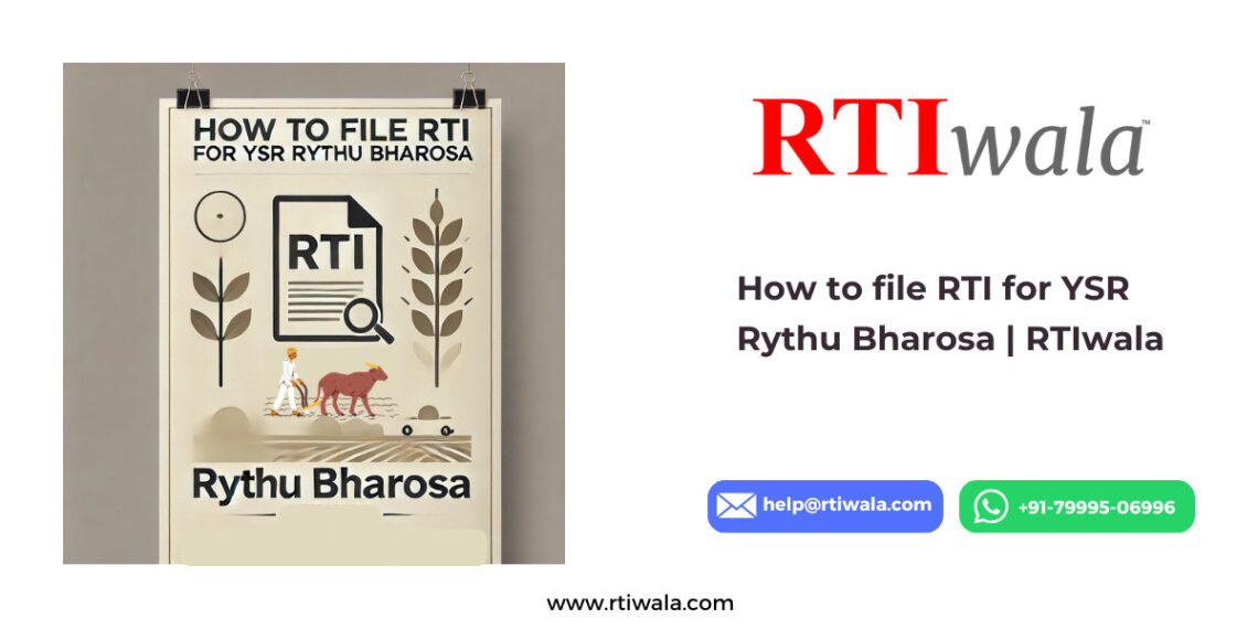 How to file RTI for YSR Rythu Bharosa RTIwala