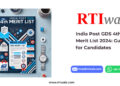 India Post GDS 4th Merit List 2024 Guide for Candidates by RTIwala
