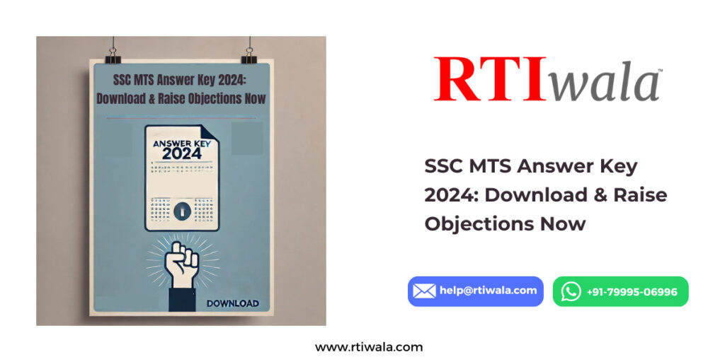 SSC MTS Answer Key 2024 Download & Raise Objections Now by RTIwala