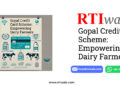 Gopal Credit Card Scheme: Empowering Dairy Farmers by RTIwala