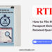 How to File RTI Online for Passport Delay and Related Queries by RTIwala