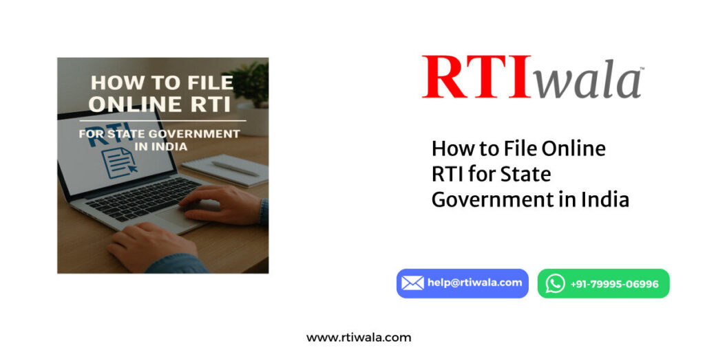 How to File Online RTI for State Government in India by RTIwala