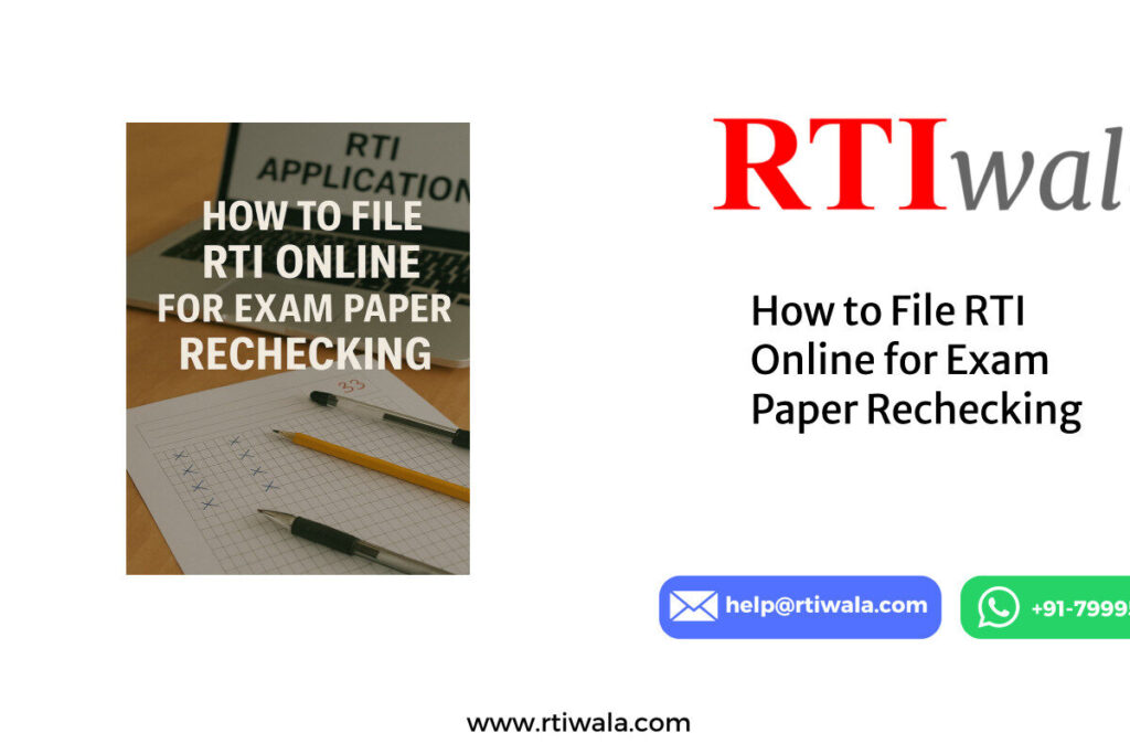 How to File RTI Online for Exam Paper Rechecking by RTIwala Team