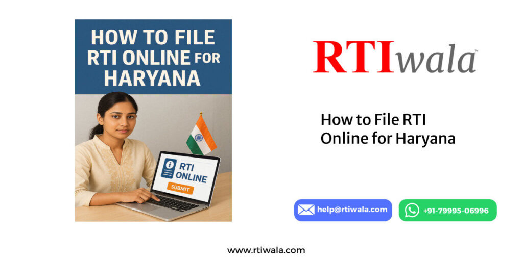 How to File RTI Online for Haryana by RTIwala team