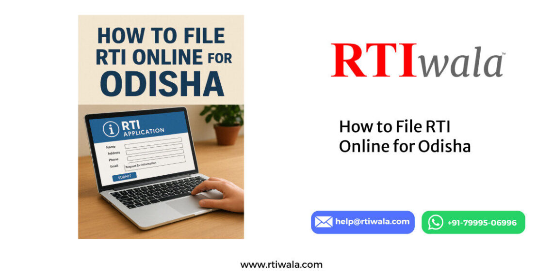 How to File RTI Online for Odisha by RTIwala team