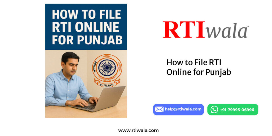 How to File RTI Online for Punjab by RTIwala team