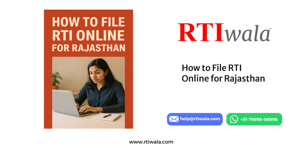 How to File RTI Online for Rajasthan by RTIwala team