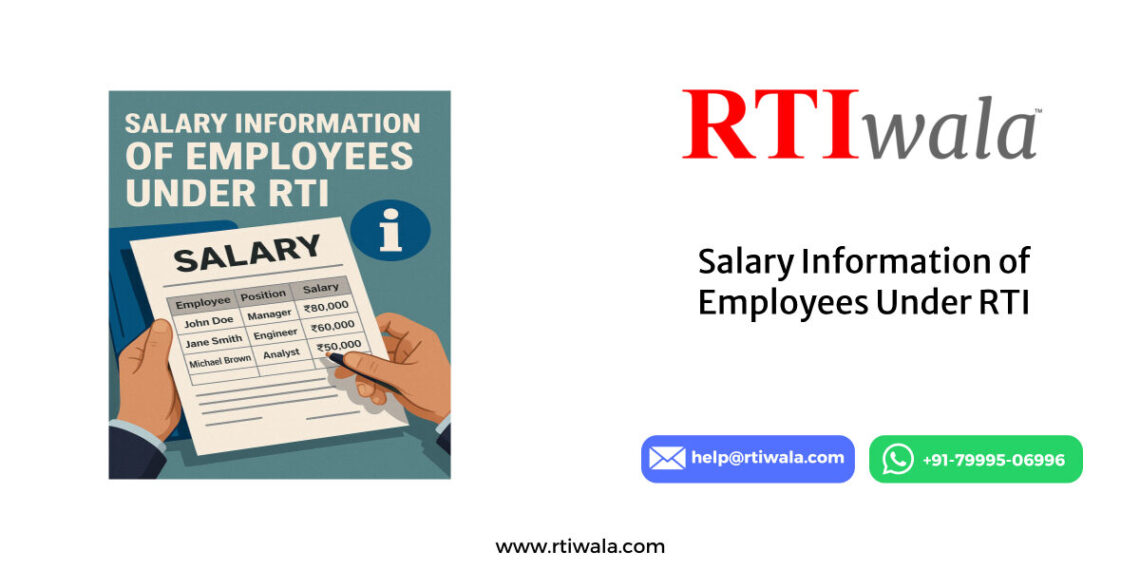 Salary Information of Employees Under RTI by RTIwala