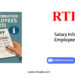 Salary Information of Employees Under RTI by RTIwala