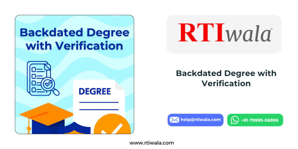 Backdated Degree with Verification