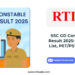 SSC GD Constable Exam Result 2025