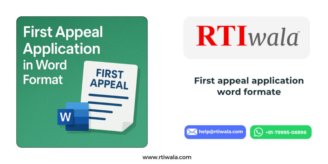 First Appeal Application Word Format
