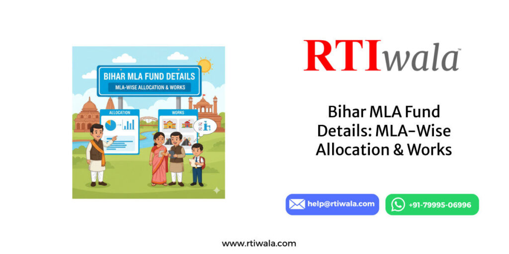 Bihar MLA Fund Details: MLA-Wise Allocation & Works by RTIwala