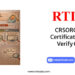CRSORGI Birth Certificate Search – Verify Online by RTIwala