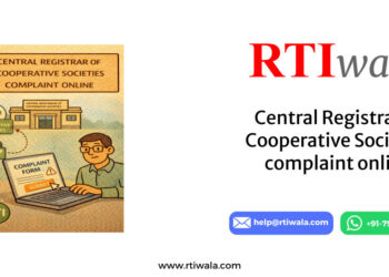 Central Registrar of Cooperative Societies complaint online by RTIwala
