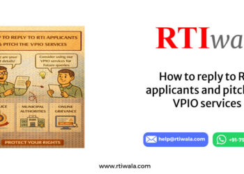 How to reply to RTI applicants and pitch the VPIO services By RTIwala
