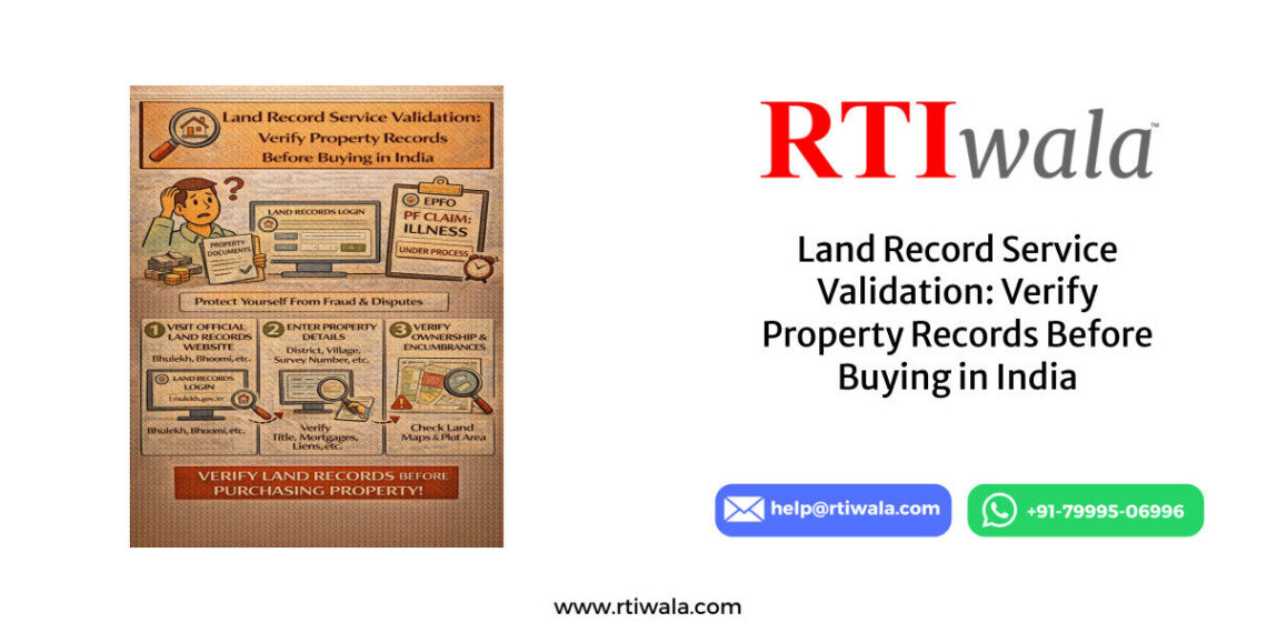 Land Record Service Validation: Verify Property Records Before Buying in India by RTIwala