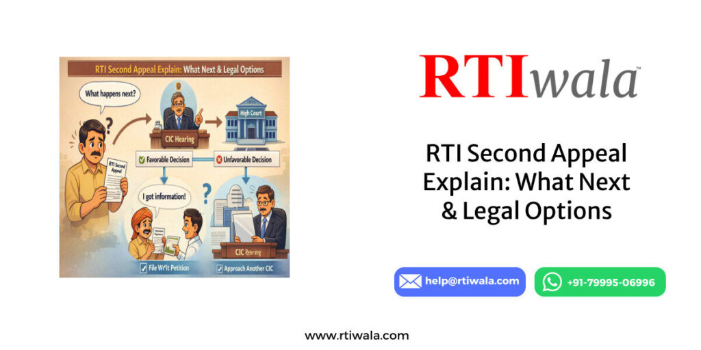 RTI Second Appeal Explain: What Next & Legal Options by RTIwala
