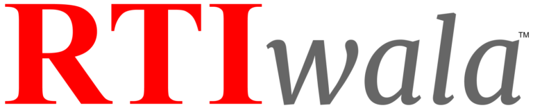 Rti logo on a black background.