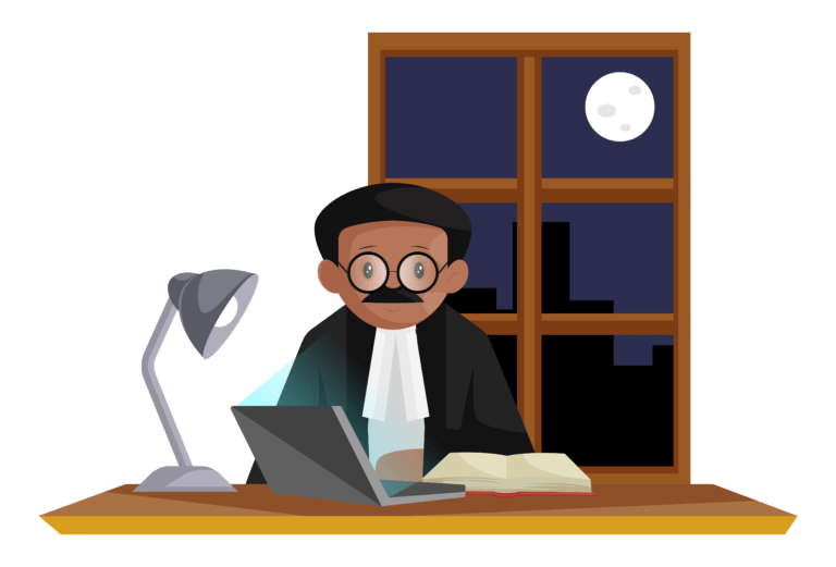 indian lawyer wearing glasses doing research about case on laptop at night updraft pre smush original