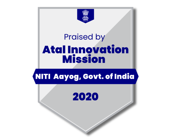 A badge with the words rti innovation mission 2020.